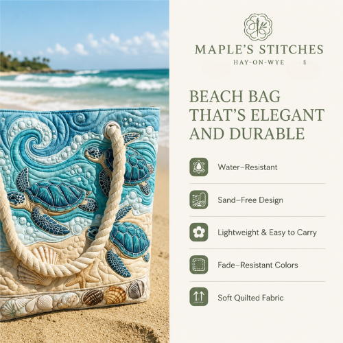 Handcrafted Beach Bag | Marine Patchwork